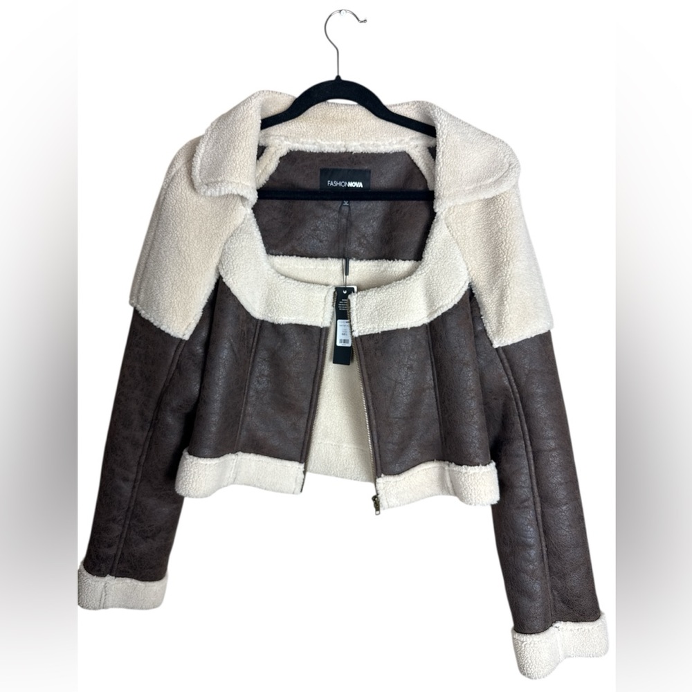 Nwt-Cropped aviator moto jacket